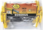 Bondhus 13338 Set of 10 Hex T-handles, sizes 3/32-3/8-Inch