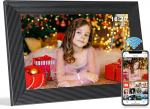 Frameo WLAN Digital Picture Frame, 10.1 Inch Digital Photo Frame, 1280 x 800 IPS Touchscreen, 32 GB, Automatic Rotation, Share Photos/Videos Anytime and Anywhere with Frameo App