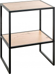 HAKU M&ouml;bel Side Table Oak Black MDF Metal Dimensions W 45 cm x H 60 cm x D 35 cm Style: Modern