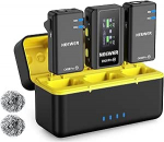 NEEWER CM28 PRO Juhtmevaba Lavalier Lapel mikrofonis&uuml;steem koos laadimiskohvriga 48 KHz 16-bitine pakkimata heli m&uuml;rav&auml;hendus 4GB m&auml;lu 9 tundi salvestamist &Uuml;hildub iPhone iPad Android kaameraga PC-ga