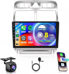 6G+128G 8 Core Wireless Carplay Android Autoradio 2 DIN jaoks Peugeot 307/307CC / 307SW 2002-2013 9-tolline autoraadio koos Android auto navigatsiooniga GPS WiFi Mirror Link Bluetooth FM/RDS/DSP EQ/SWC tagumine vaade