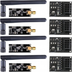 4 x NRF24L01+PA+LNA traadita moodul koos antenniga 1100 meetri pikkune kaugus koos NRF24L01 traadita mooduli adapteriga 3.3V