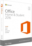 Microsoft Office Mac Home and Student 2016 (Product Key Card ohne Datentr&auml;ger)