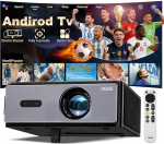 [Sisseehitatud elektriline klamber] Nutikas projektor, v&auml;liprojektor Wifi ja Bluetoothiga, Full HD 1080P Native， Auto Focus&Keystone filmiprojektor sise- ja v&auml;listingimustes Dess C4 Pro