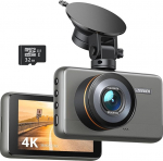 iZEEKER 4K Dash Cam koos tasuta 32GB MicroSD kaardiga, 2160P Dash Cam koos Loop salvestusega, G-sensoriga automaatne lukustus, parkimisrežiim, &ouml;ine n&auml;gemine, WDR