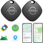 VOCOlinc Air Tag 2 Pack, Smart Tag Key Finder Tracker, mis &uuml;hildub Apple'ile, kus on ja Android Google Find My Device App, v&otilde;tmeotsija rahakoti / pagasi / koti / kohvri jaoks, IP67 laetav