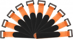 hankekaart Kinnitus Hook and Loop Kabelbinder 15,2 cm x 13/40,6 cm wiederverwendbar mit Schnalle Verstellbarer Mehrzweck-Drahtgurt f&uuml;r Kabelmanagement Orange, 10 St&uuml;ck