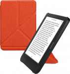 kwmobile kaitsekott Kobo Clara BW/Clara Colour/Tolino Shine (5) / Shine Colour Case - Kunstnahast &uuml;mbris - eReader Flip Case automaatse puhkefunktsiooniga - kate koos alusega - puuviljaoranž