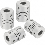 hankekaart Flexible Kupplungen, 6,35 mm kuni 7 mm, Gelenkverbinder aus Aluminiumlegierung, flexible Wellenkupplungen, Motorkupplung f&uuml;r 3D-Drucker, CNC-Maschine, Motorf&uuml;hrung, DIY-Encoder D15 x L 20