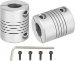 hankekaart Flexible Kupplungen, 8 mm kuni 12 mm, Gelenkverbinder aus Aluminiumlegierung, flexible Wellenkupplungen, Motorkupplung mit Schraubenschl&uuml;ssel f&uuml;r 3D-Drucker, CNC-Maschinen, DIY-Encoder D25