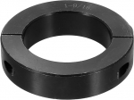 sourcing map Double Split Shank Collar for 1-11/16" Shank, Two Piece Clamp Collar, 2-1/2" OD, 11/16" Width, Black Oxide Steel Lock Clamp, Set Screw Style