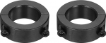 hankekaart 2 x Double Split Shank Collars, 16mm Bore, Two Piece Clamp Collar, 26mm OD, 10mm paksus, Carbon Steel, Lock Collar Clamp koos komplektkruvidega (Black Oxide)