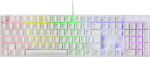 Mars Gaming MK422 White, mehaaniline m&auml;nguklaviatuur RGB, Antighosting, mehaaniline l&uuml;liti Punane, prantsuse keeles