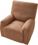 ZYHBBGXFC-XM Liege-Schonbezug, 4/6/8-teiliges Set, Stretch-Sofabezug, weicher, Dicker, waschbarer M&ouml;belschutz for Wohnzimmer(Brown,3 Seats)