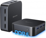 Blackview MP80 Mini PC Intel Alder Lake N97 (kuni 3,6 GHz) 16 GB LPDDR5 RAM 512 GB M.2 SSD, Mini arvuti, 4K UHD lauaarvuti, kolm HDMI, Gigabit Ethernet, 5G WiFi, &auml;ri-/koduteatri jaoks
