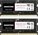 【DDR5 RAM ainult s&uuml;learvutitele】GIGASTONE 32GB Kit (2x16GB) DDR5 4800MHz PC5-38400 CL 40-40-40-40-77 1.1V SODIMM 262 Pin Unbuffered Non-ECC High Performance Notebook m&auml;lu