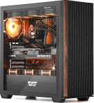 darkFlash DS900WS(2025) ATX arvutikapp, ehtne p&auml;hklipuu, k&otilde;rge &otilde;huvool, eelpaigaldatud 4 x 120 mm PWM ARGB ventilaatoriga arvutikapp, Mid-Tower Gaming PC-kapp, Type-C, kuni 360 mm AIO (must)
