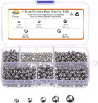 QUARKZMAN 600 G10 t&auml;ppispallide pakett 1/8 tolli 5/32 tolli 3/16 tolli 7/32 tolli 1/4 tolli kroomterasest tahked kuullaagrite kuulid