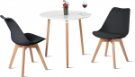 H.J WeDoo s&ouml;&ouml;gikomplekt 1 laud 2 musta tooliga Puidust laud ja skandinaavia tooliga s&ouml;&ouml;gilaudade komplekt s&ouml;&ouml;gituppa K&ouml;&ouml;ki Aeda
