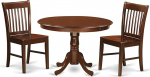East West Furniture HLNO3-BCH-W 3-osaline komplekt &uuml;mmargune 42 HLNO3-MAH-W Mahagonist HLNO3-MAH-W