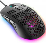 Ultralight Wired Gaming Mouse, mudel O Ergonoomiline kerge k&auml;rgstruktuur, 4 t&uuml;&uuml;pi RGB taustavalgustusega hiir, 4 reguleeritavat DPI 2400, optiline USB hiir (must)