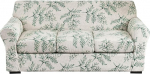 KRFOONN Stretch Diivan Couch Covers for 3 Pillows, tr&uuml;kitud diivan Slipcover koos 3 eraldi istmepadja kattega, pestav diivan Slipcovers, m&ouml;&ouml;bli kaitsja lemmikloomade lastele (diivan, 58)