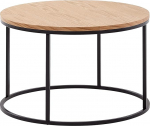 FineBuy Kohvilaud 70 x 70 x 45 cm Diivanilaud puidust/metallist elutoa laud Tamme disainiga maja laud Modernne &uuml;mmargune puidust laud Kohvilaud elutoa laud