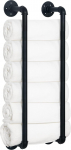 HouseAid Industrial Pipe Towel Rack, talumajapidamise vannitoa r&auml;tikuhoidja, Vintage stiilis r&auml;tikuhoidja, seinale paigaldatud, matt must
