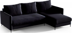 Diivan magamisfunktsiooniga, 206 x 150 cm, 3-kohaline diivan, nurgadiivan magamisfunktsiooniga ja voodikastiga, nurgadiivan magamisfunktsiooniga, diivanvoodi (Riviera 100, must)