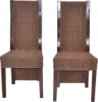 moebel direkt online rotangist toolid Komplekt 2 t&auml;ispuidust tooli koos rotangist k&auml;sitsi kootud beeži v&otilde;i pruuni v&auml;rvi toolidega