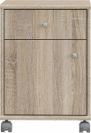 Forte Tempra 2 rataskonteinerit 1 ukse ja 1 sahtliga, puitmaterjal, Sonoma tammepuust, laius x k&otilde;rgus x s&uuml;gavus: 38,6 x 54,2 x 42 cm