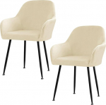 High Stretch Chair Covers, komplekt 2/4, Stretch Velvet Chair Covers s&ouml;&ouml;gitoa toolidele, Swing toolid, Elastsed toolikatted koos k&auml;etoega, eemaldatavad katted s&ouml;&ouml;gitoa, elutoa jaoks (beež, 2 tk)