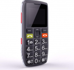artfone C1 vanemate mobiiltelefon ilma lepinguta, 2G GSM mobiiltelefon SOS h&auml;daabik&otilde;ne funktsiooniga, suurte nuppudega mobiiltelefon eakatele, taskulamp, FM-raadio, kaamera, 1800 mAh aku, must
