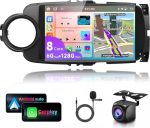 6G + 128G 8-tuumaline 9-tolline autoraadio Bluetooth Toyota Yaris Grmn 2012-2017 Carplay Android auto, DSP, WiFi GPS Navi RDS/FM, Android 15 raadio 2 DIN koos AHD tagantvaate kaameraga