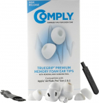 Comply TrueGrip asendusm&auml;luvahuga k&otilde;rvaklapid Apple AirPods Pro 1 & 2 jaoks, t&auml;iustatud mugavus, turvaline istuvus, suurep&auml;rane m&uuml;raisolatsioon, eemaldamis- ja puhastusvahend, valge