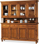 Mar.c.a. Design - Elegant Napoletan Glass Jar with Stand Made of Solid Wood and MFD Dark Walnut with 4 Doors, Shop Window Cabinet Living Room Art Povera Made in Italy - Dimensions 196 x 43 x 218 cm