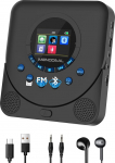 MONODEAL CD-m&auml;ngija kaasaskantav TFT-ekraaniga ja puhkeaja, integreeritud FM-raadio, 2025 kaasaskantav CD-m&auml;ngija Bluetooth, laetav Discman CD-m&auml;ngija koos k&otilde;lariga ja FM-saatjaga, Anti-Skip