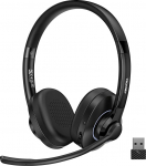 TECKNET V6.0 Bluetooth-peakomplekt mikrofoniga, traadita peakomplekt AI m&uuml;ravastase Bluetooth juhtmevabad k&otilde;rvaklapid PC USB-C vastuv&otilde;tjaga kontor/traktor/k&otilde;nekeskus - 50+ tunni aku