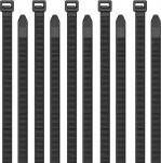 100 St&uuml;ck Kabelbinder, 54,4 kg, robustne Kabelbinder, 20,3 cm gro&szlig;e Kabelwicklung, 7,6 mm x 200 mm, schwarzer Nylon-Kunststoff, selbstsichernd, lange ordentliche Dr&auml;hte, UV-best&auml;ndig, f&uuml;r Zuhause,
