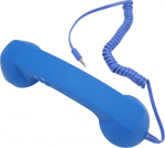 Juhtmega Retro 3,5 mm telefonitoru nutitelefonidele, mobiiltelefonidele, tahvelarvutitele ja arvutitele, &uuml;hildub k&otilde;igi 3,5 mm &uuml;hendusega seadmetega, sinine
