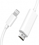 [Apple MFi sertifitseeritud] Apple Lightning HDMI adapter iPhone'ile, digitaalne AV adapter Lightning HDMI 1080P, HDTV kaabel, &uuml;hildub iPhone 14, 13, 12, 11, XS, XR, X,8 teleriga, projektoriga.