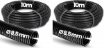 10 Meter Kalitec Wellrohr geschlitzt NW 8,5 I Wellschlauch offen I Marderschutzrohr I Leerrohr I Kabelschutz AD 11,6 mm ID 8,5 mm (Packung mit 2)