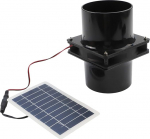 10 W 12 V Solar-Abluftventilator-Set mit Solarpanel f&uuml;r runde Kanalbel&uuml;ftung f&uuml;r Wohnmobile und Boote, energiasparender Ventilator f&uuml;r Dachb&ouml;den und Gew&auml;chsh&auml;user (schwarz)