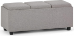 Simpli Home SIMPLIHOME Avalon Ottoman Ottoman Ristk&uuml;likukujuline 42" lai halli linase v&auml;limusega elutuppa, esikusse ja peretuppa
