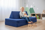 CozyKing laste diivan n&ouml;&ouml;ris sinises - Pehme m&auml;ngusohva lastele eemaldatava ja pestava kattega - t&auml;isvahtkere, hingav, &Ouml;ko-Tex 100 sertifitseeritud - valmistatud ELis, ideaalne lastetuppa
