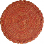 Kohamattide komplekt 4 pestavat, paksust kootud, kuumakindlat kohamatti, k&ouml;&ouml;gi kohamatid s&ouml;&ouml;gilauale, 38 x 38 cm, oranž