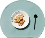 Premium-Tischset aus Silikon, hitzebest&auml;ndig, Tischset, Tassenunterlage, Tellerunterlage, rutschfestes Design, Tischsets und Untersetzer for Schutz des Esstisches for den Heimgebrauch(Green)