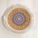 25cm Round Tassel Woven Placemats Placemats Natural Water Hyacinth Shell Punutud &otilde;lgedest platsemad s&ouml;&ouml;gilauale (3)