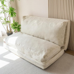 MAXYOYO Bean Bag Bed, kokkupandav, Corduroy Velvet Diivanvoodi, P&otilde;randamatrats t&auml;iskasvanutele, eriti paks, 4-kordne p&otilde;randap&otilde;hine diivan magamistuppa, elutuppa, beež, 75 x 240 cm.