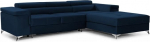 COMFORTINO FURNITURE Amandi L-kujuline nurgadiivan magamisfunktsiooniga, diivan diivan voodikastiga, 3-kohaline nurgadiivan, diivanvoodi elutuppa, suur diivan diivan magamisfunktsiooniga (sinine, paremal)